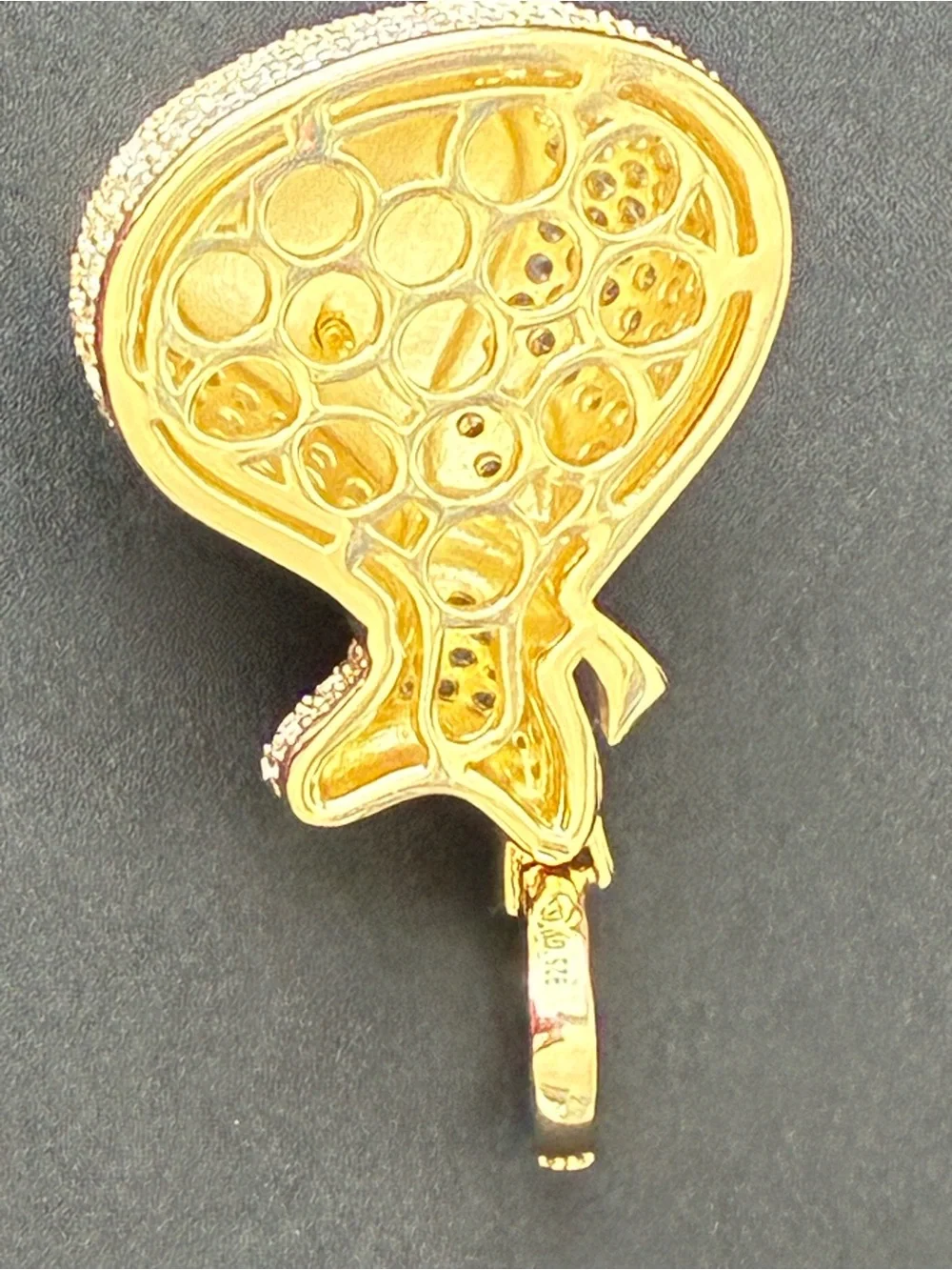 925 Sterling Silver money Pendant with Gold Tone Rope Chain